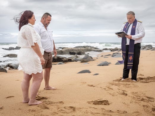 Wedding ceremony by Dr. Gerrit Rademeyer in Reddersburg