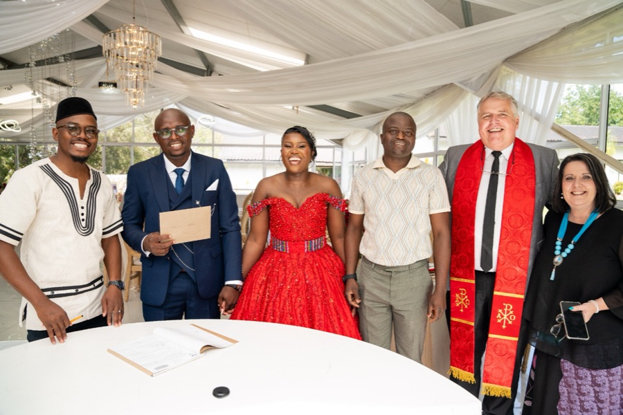 Wedding ceremony by Dr. Gerrit Rademeyer in Reddersburg