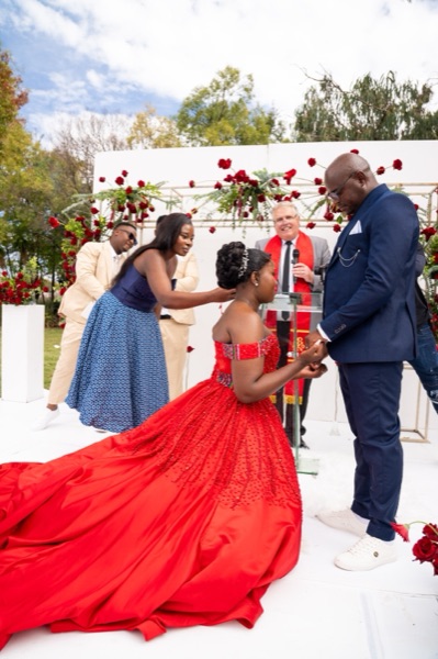 Wedding ceremony by Dr. Gerrit Rademeyer in Reddersburg