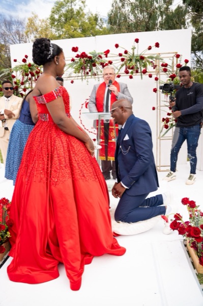 Wedding ceremony by Dr. Gerrit Rademeyer in Reddersburg