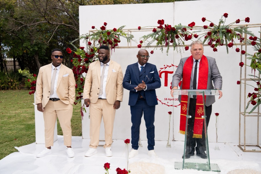 Wedding ceremony by Dr. Gerrit Rademeyer in Reddersburg